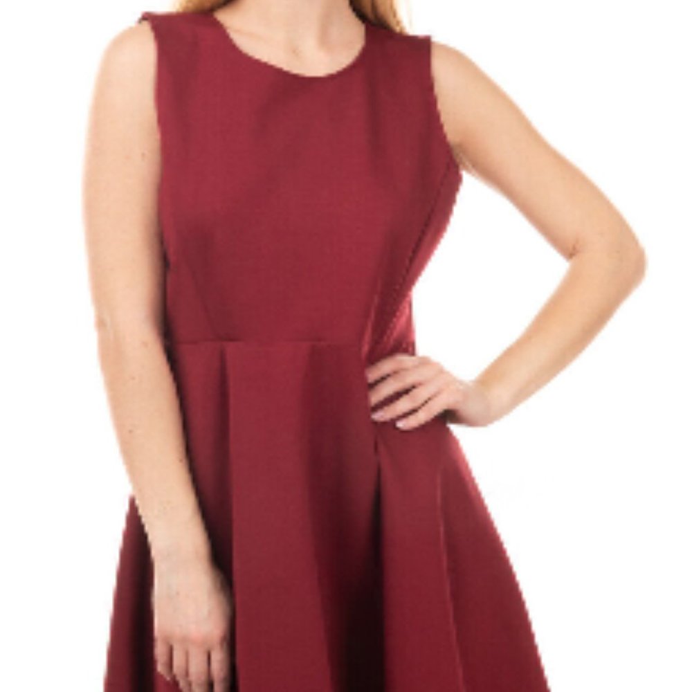 TOY G MADE IN ITALY FLARED PLEATED Dress Sz L VISCOSE Sleeveless NWT SUBLIME